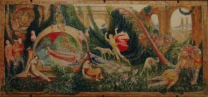 d'après Jean VEBER "La belle au bois dormant" tapisserie vers 1911